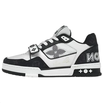 Мужские кеды Louis Vuitton Trainer Low, черный деним