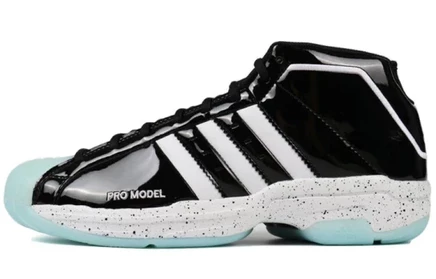 Баскетбольные кроссовки Adidas Pro Model 2G, чёрно-голубые