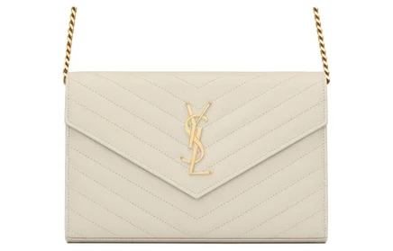 Женская сумка Saint Laurent Cassandre, кожаная, белая