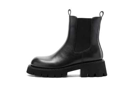 Женские ботинки челси Nine West из кожи, каблук 5,5 см, черные