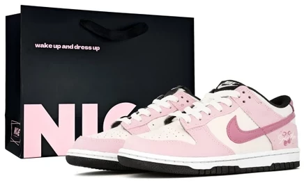 Женские кроссовки Nike Dunk Low, вишнево-розовые