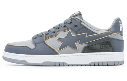 Мужские кроссовки A Bathing Ape SK8, серо-белые