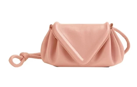 Женский мини-клатч Bottega Veneta из кожи, розовый
