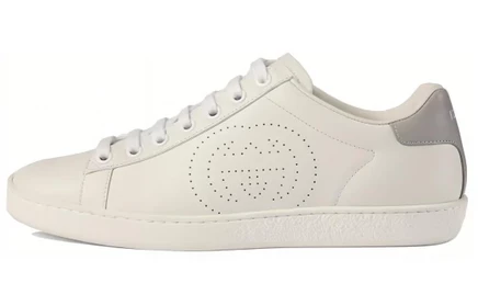 Женские кеды Gucci Ace Interlocking G, бело-серые