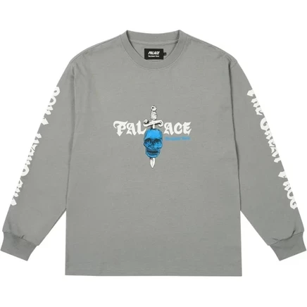 Мужской лонгслив Palace Tgf, серый