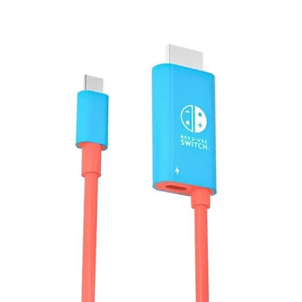 Кабель IBOANN для Switch 2, 4K, 100 Вт, красно-синий