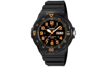 Мужские часы Casio Youth MRW-200H-4B, черно-оранжевый циферблат