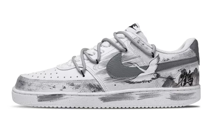 Унисекс-кроссовки Nike Court Vision 1, бело-серые