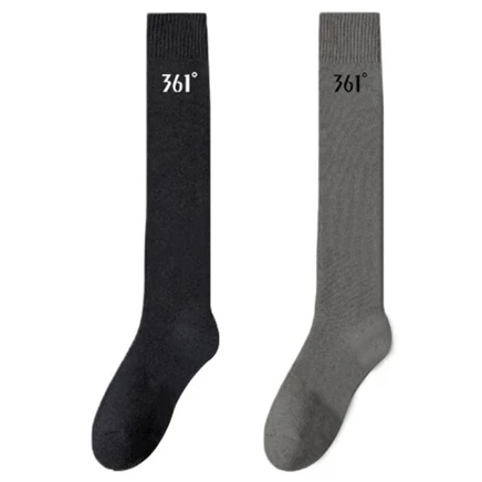 361° Women's Knee high Socks 2 pack (black+dark gray)