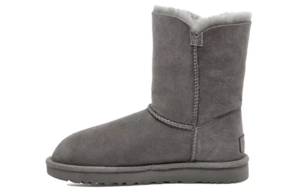 Женские ботинки UGG Bailey Button II с мехом, серые