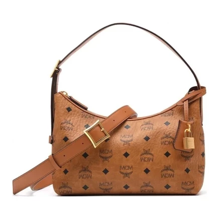 Женская сумка MCM Aren из экокожи, коричневая