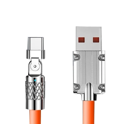 Кабель Under Micro USB — Type-C, 120 Вт, угловой