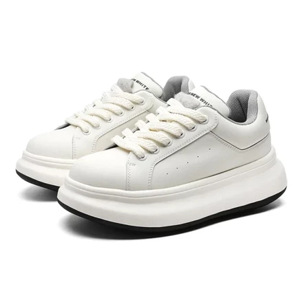 MINGYITU Microfiber Leather Abrasion Resistant Breathable Abrasion Resistant Breathable Low top Skateboard Shoes Men's белый