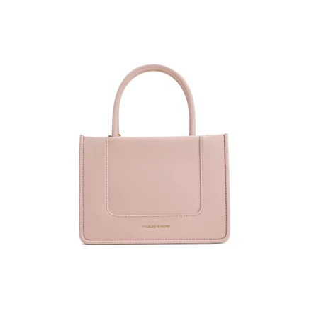 Женская сумка CHARLES & KEITH средняя, светло-розовая