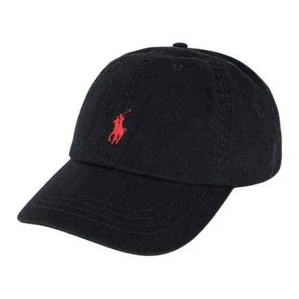 Бейсболка унисекс Ralph Lauren из хлопка, черная