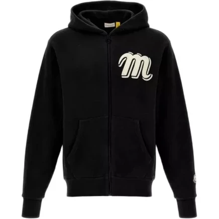 Мужское худи Moncler Genius на молнии, черное