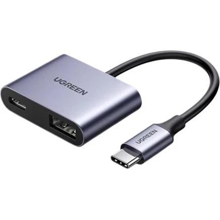Кабель Ugreen Type-C — USB 3.0, PD 60 Вт, темно-серый
