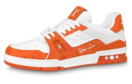 Мужские кроссовки Louis Vuitton Trainer Low, оранжевые