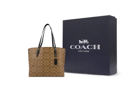 Женская сумка Coach Mollie, хаки и черная