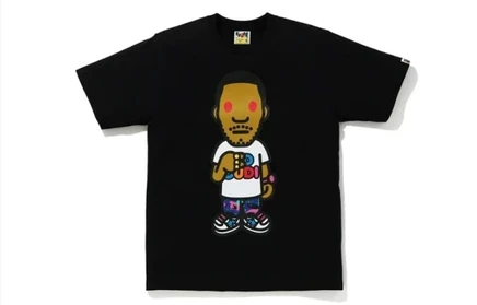 Футболка Bape X Kid Cudi, черная