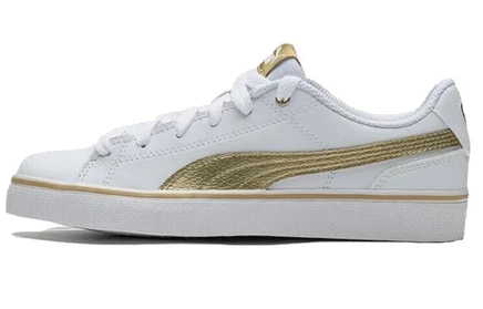 Мужские кеды Puma Court Point Vulc V2, бело-золотые
