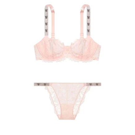 Женский комплект белья Victoria's Secret, светло-розовый