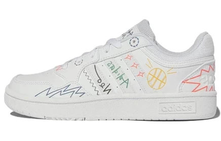 Женские кроссовки Adidas Hoops 3.0, белые разноцветные