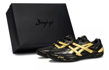 ASICS Hypersync 811 Manufacturing, Gold Memory Special Shoe Box Slip Resistant Low top Casual Shoes Unisex Black Gold черный