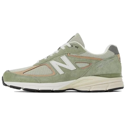 Мужские кроссовки New Balance 990v4, зелено-белые