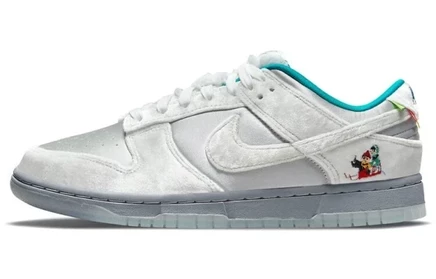 Женские кроссовки Nike Dunk Low, серебристо-серые
