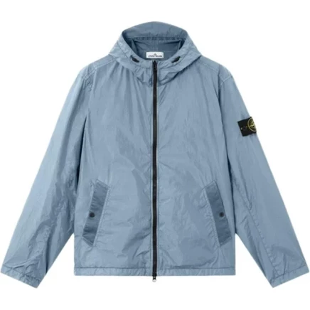 Куртка-бомбер Stone Island с капюшоном, синяя