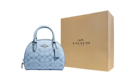 Женская сумка Coach Sydney через плечо, голубая