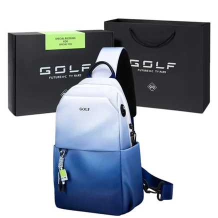 Мужская сумка Golf через плечо, текстильная, голубая