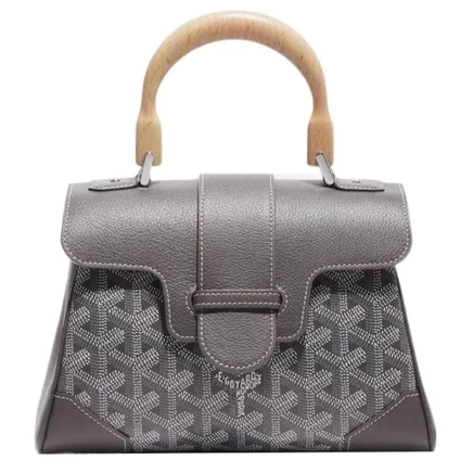 Женская сумка Goyard Saigon mini, серая