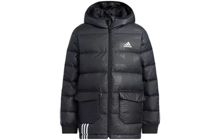 Пуховая куртка для девочек Adidas, черная