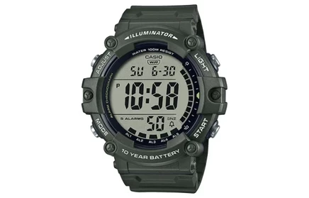 Мужские часы Casio, зеленый ремешок