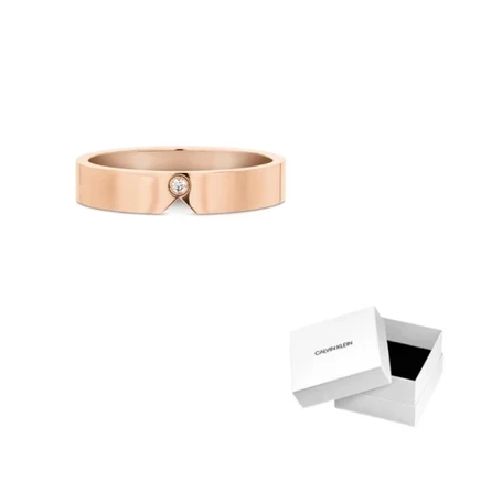 Унисекс-кольцо Calvin Klein из стали, розовое золото