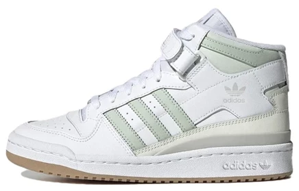 Женские кеды adidas Originals Forum Mid, бело-зеленые