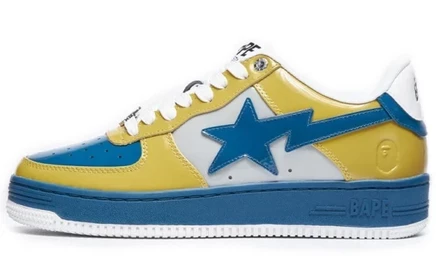 Кроссовки A Bathing Ape Bape Sta, сине-желтые