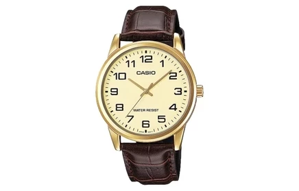Мужские часы Casio MTP-V001GL-9B, золотистый корпус