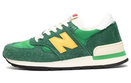 Мужские кроссовки New Balance 990v1, зелено-золотые