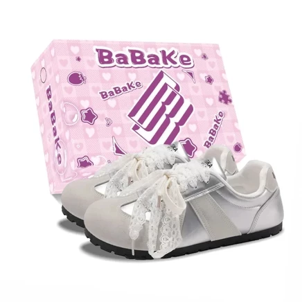 Мужские кроссовки BABAKE German Army Trainers, серебристые