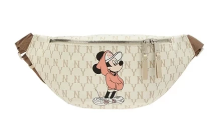 Сумка унисекс MLB Disney Yankees из экокожи, бежевая