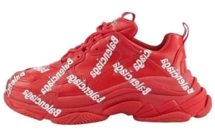Мужские кроссовки Balenciaga Triple S, красно-белые