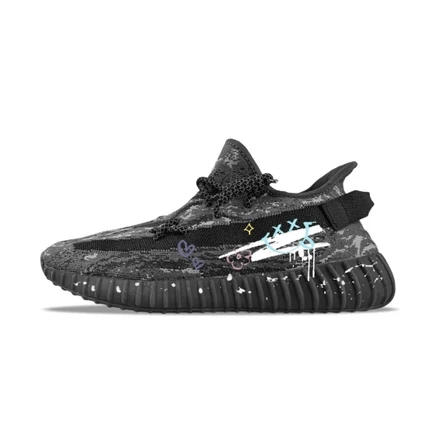 Adidas Originals Yeezy Boost 350 V2 Abrasion Resistant Abrasion Resistant Low top Casual Shoes Unisex Black White черный
