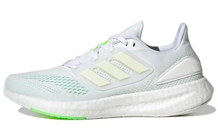 Мужские кроссовки Adidas PureBoost 22, бело-зелёные