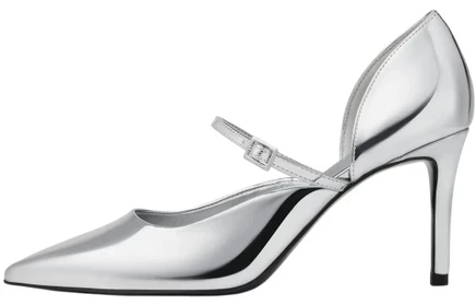 Женские туфли Charles & Keith Slim Heel, серебристые