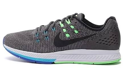 Nike Zoom Structure 19 Cushioning Abrasion Resistant Cushioning, Wear Resistant Low top Running Shoes Men's Black Green черно-зеленый