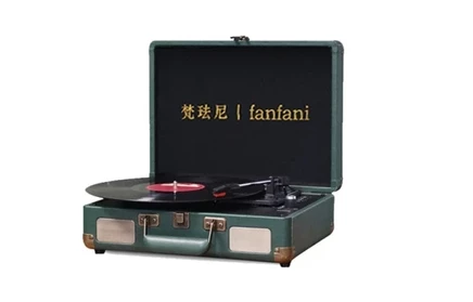 Виниловый проигрыватель fanfani, зеленый