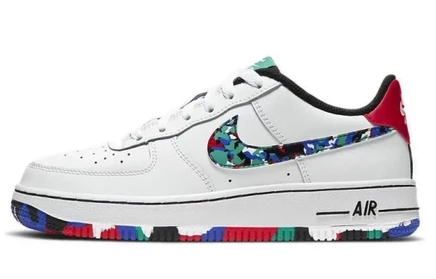 Детские кеды Nike Air Force 1 Low GS, бело-разноцветные